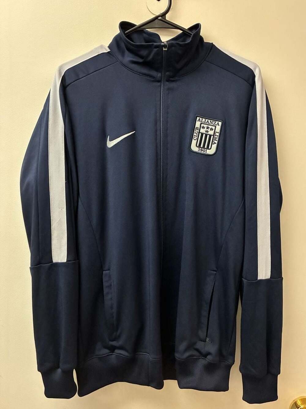 Nike Alianza Lima Peru Soccer Anthem Track Jacket Navy Blue Size L